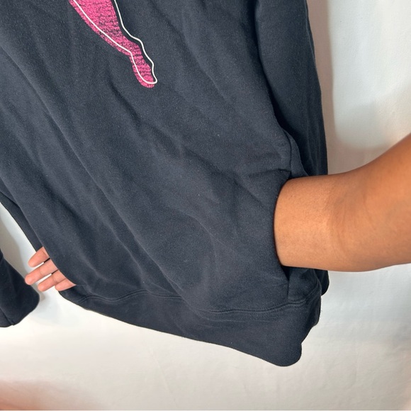 Puma Men’s Black Cotton Poly Blend Sweatshirt Long Sleeve Sweater Size S - Picture 9 of 10